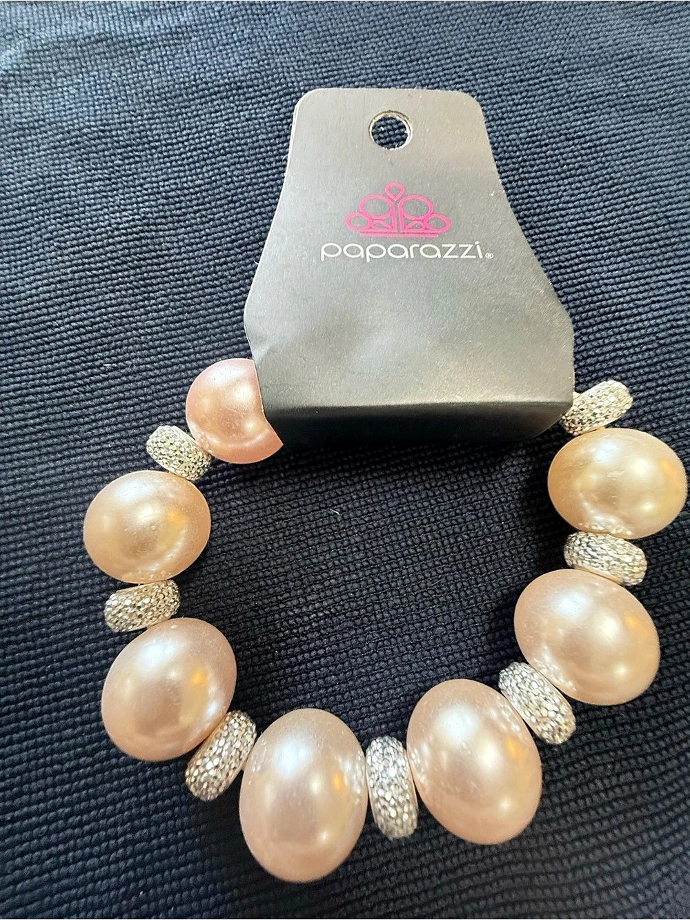 Paparazzi Beaded Bracelet in Pink & Gold NWT